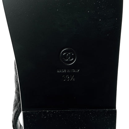 Chanel Grained Calfskin Velcro Dad Sandals 39.5 Black 8 of 10