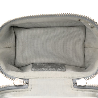 Chanel Metallic Caviar Quilted Mini Top Handle Vanity With Chain Silver 5 of 10