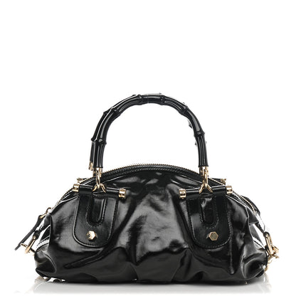 Gucci Dialux Pop Bamboo Top Handle Tote Black 1 of 7