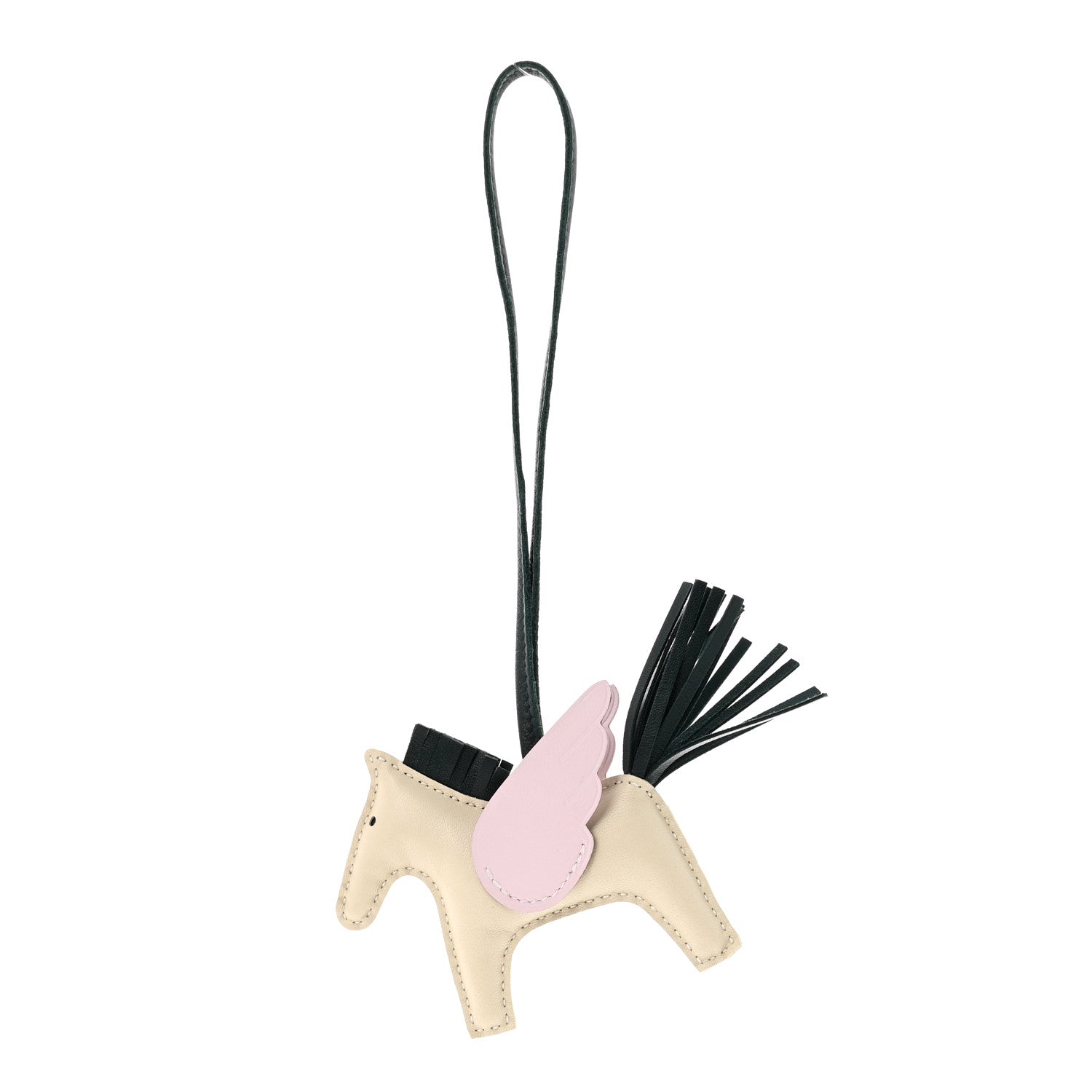 Hermes Milo Lambskin Grigri Rodeo Pegase Horse Bag Charm PM Craie Mauve Pale Vert Cypress 1 of 4