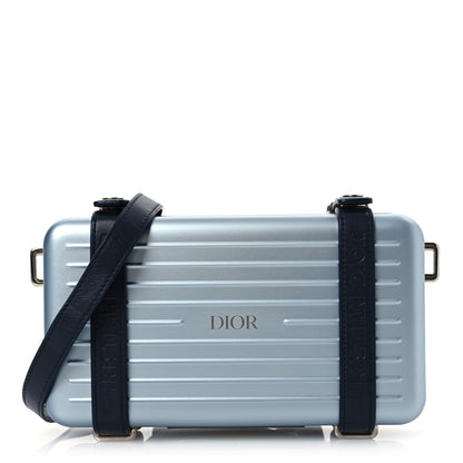 Christian Dior X RIMOWA Aluminum Personal Clutch On Strap Bleu 1 of 12