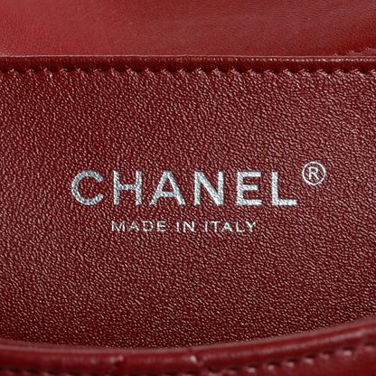 Chanel Lambskin Quilted Clutch With Chain Flap Red 7 of 8