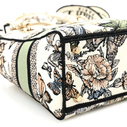 Christian Dior Canvas Toile de Jouy Mexico Embroidered Medium Lady D-Lite White Multicolor 9 of 11