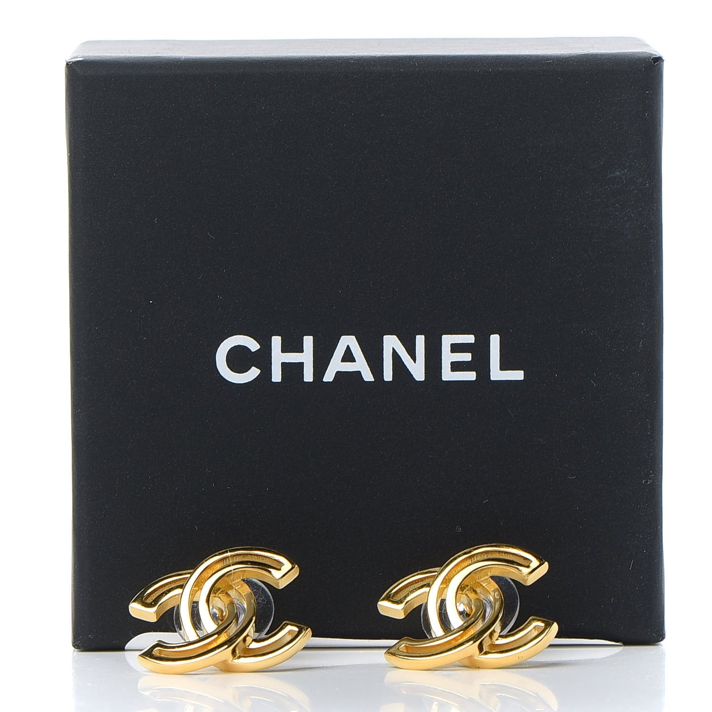Metal Obazine CC Earrings Gold