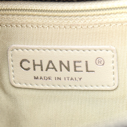 Chanel Metallic Caviar Quilted Petit Shopping Tote PST Dark Silver 6 of 9