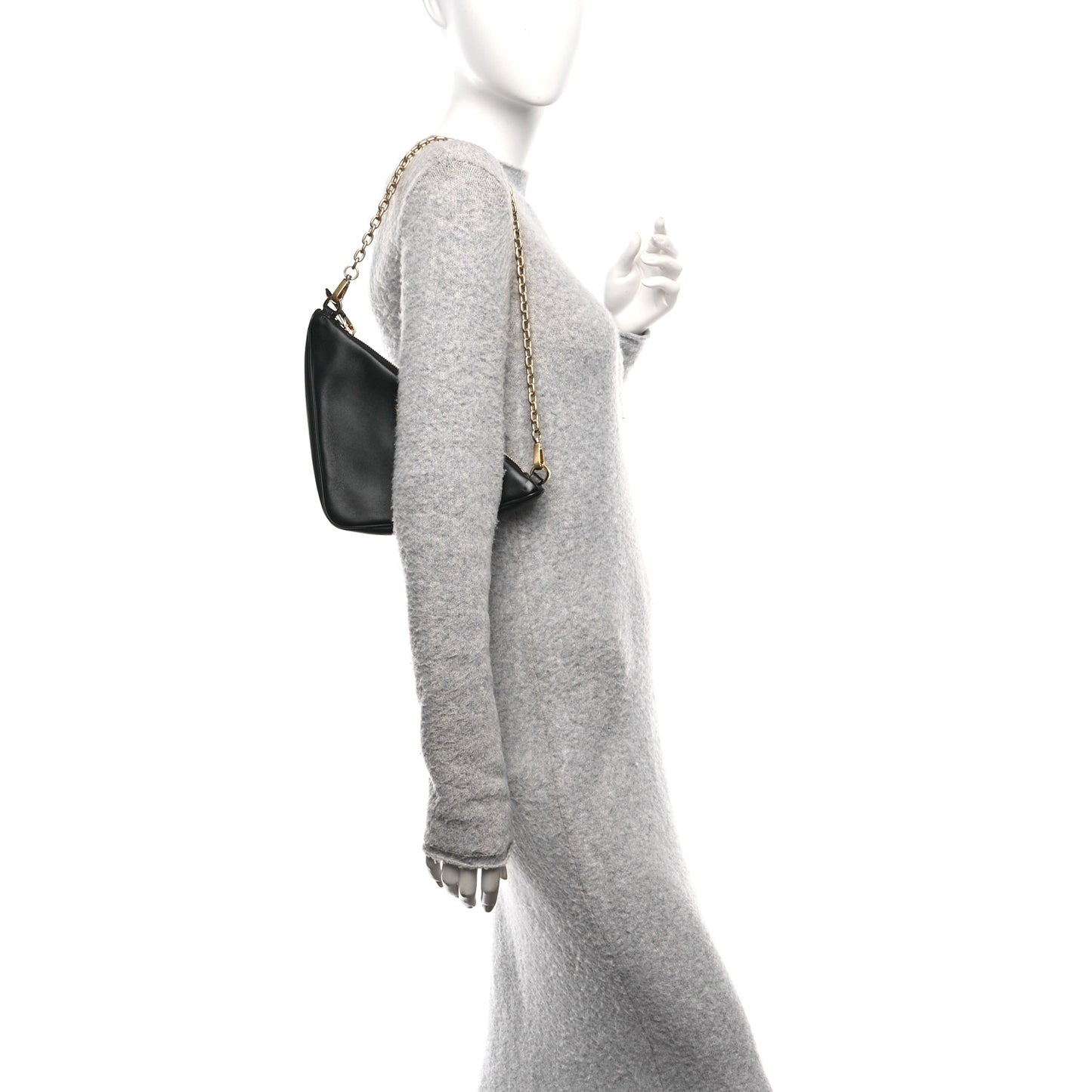 Nappa Triangle Pouch Black