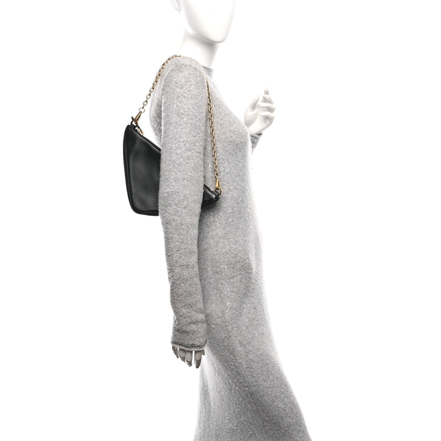 Prada Nappa Triangle Pouch Black 2 of 11