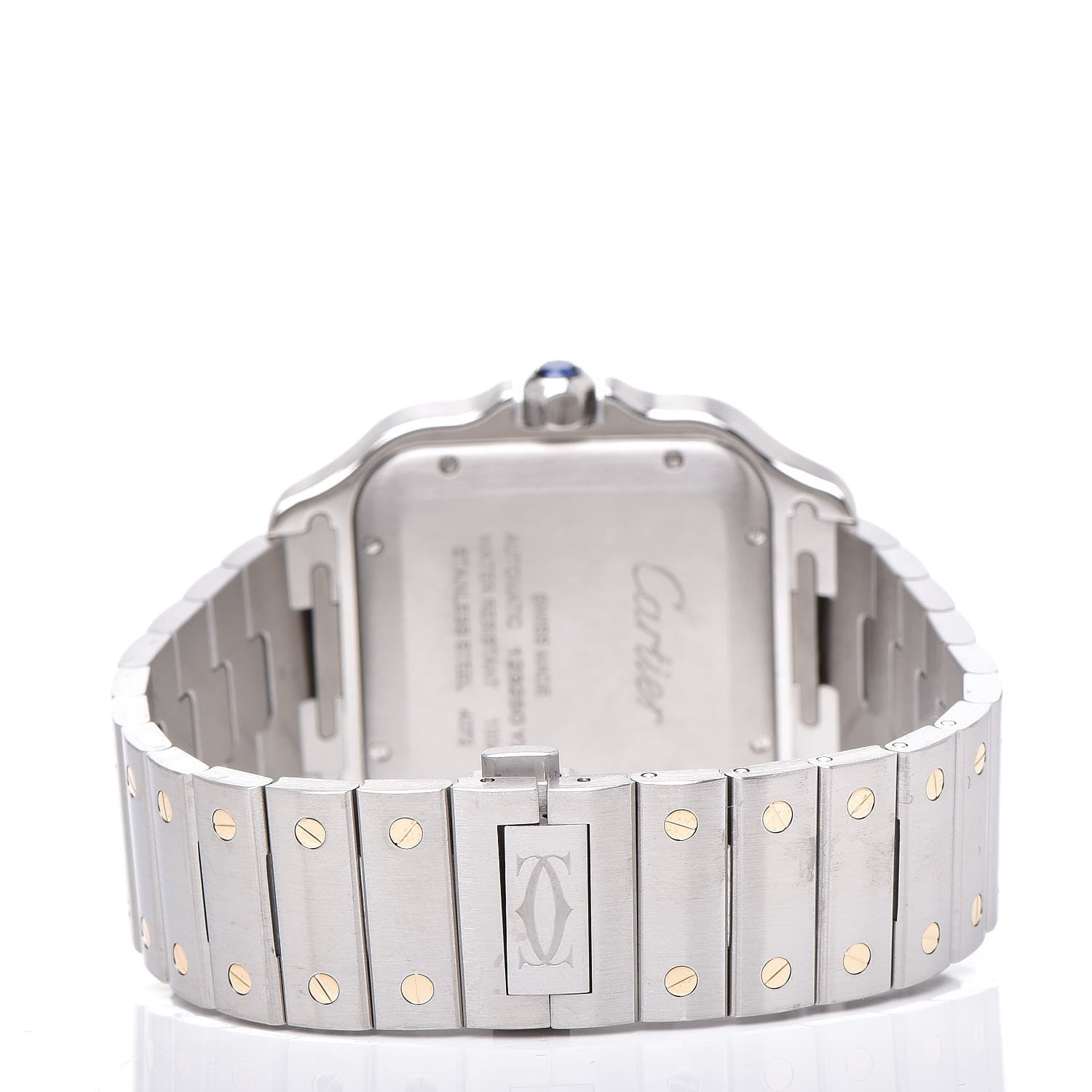 Cartier Stainless Steel 18K Yellow Gold 38mm Santos De Automatic Watch 4 of 8
