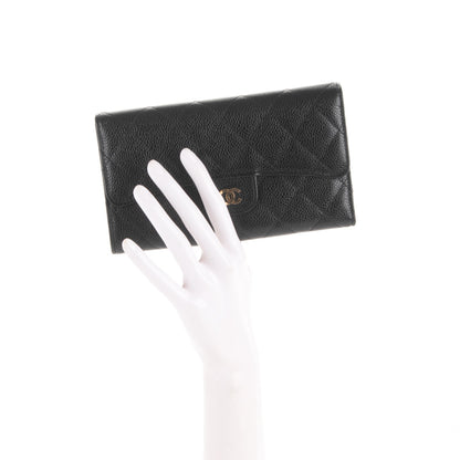 Chanel Caviar Quilted Large Flap Wallet Black 2 of 8