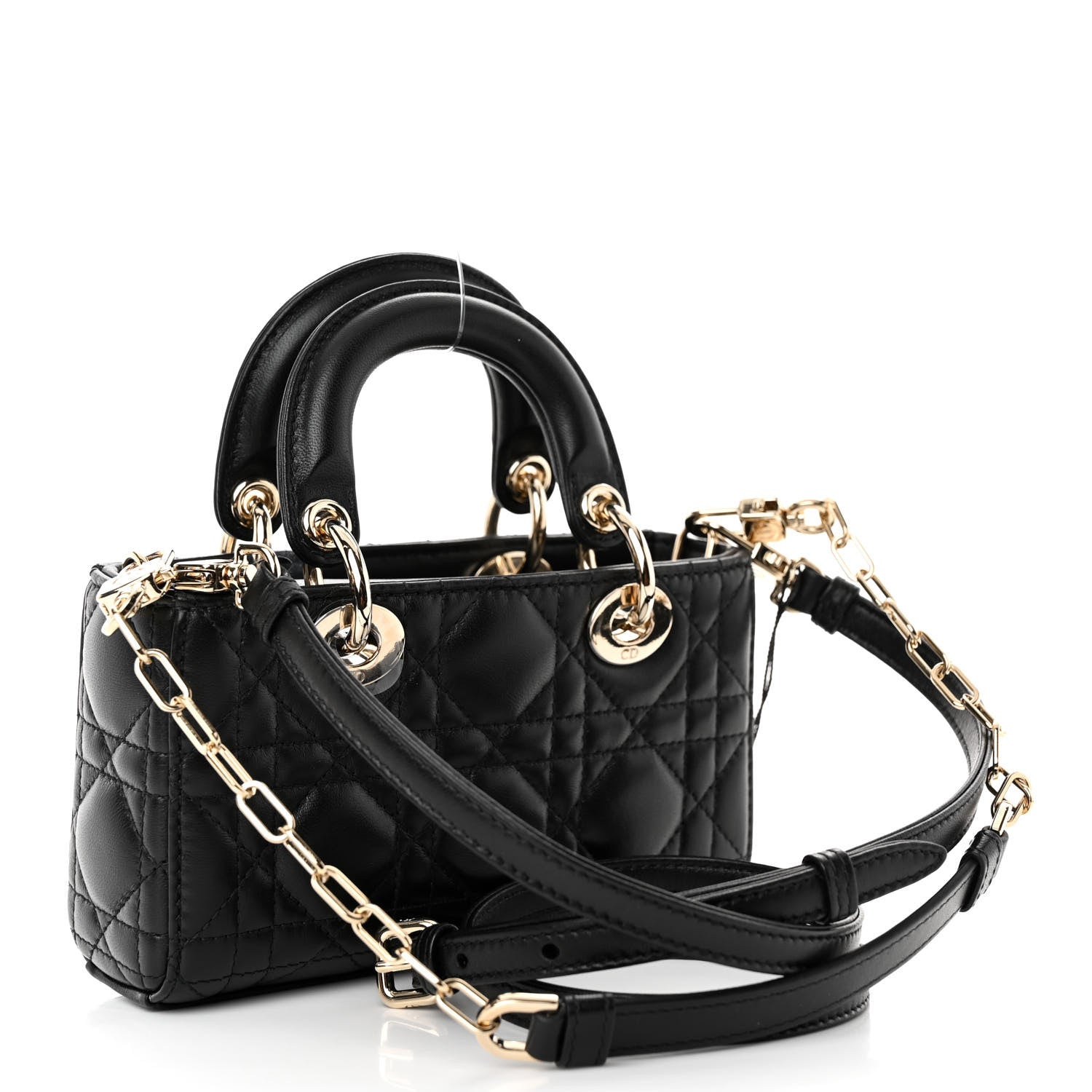 Christian Dior Lambskin Cannage Micro Lady D-Joy Black 3 of 10