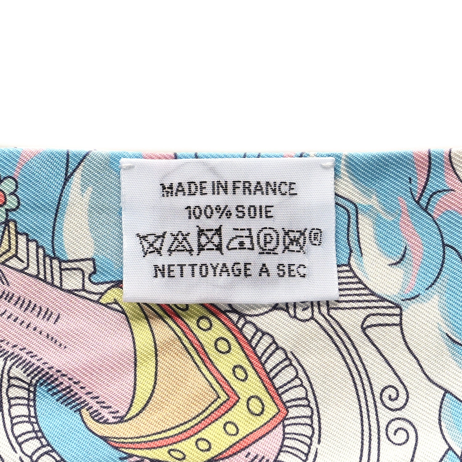 Hermes Silk Sur Mon Nuage Twilly Abricot Bleu Multicolor 3 of 4