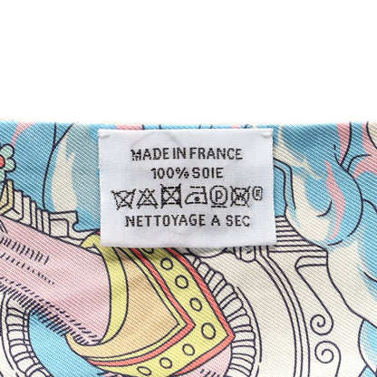 Hermes Silk Sur Mon Nuage Twilly Abricot Bleu Multicolor 3 of 4