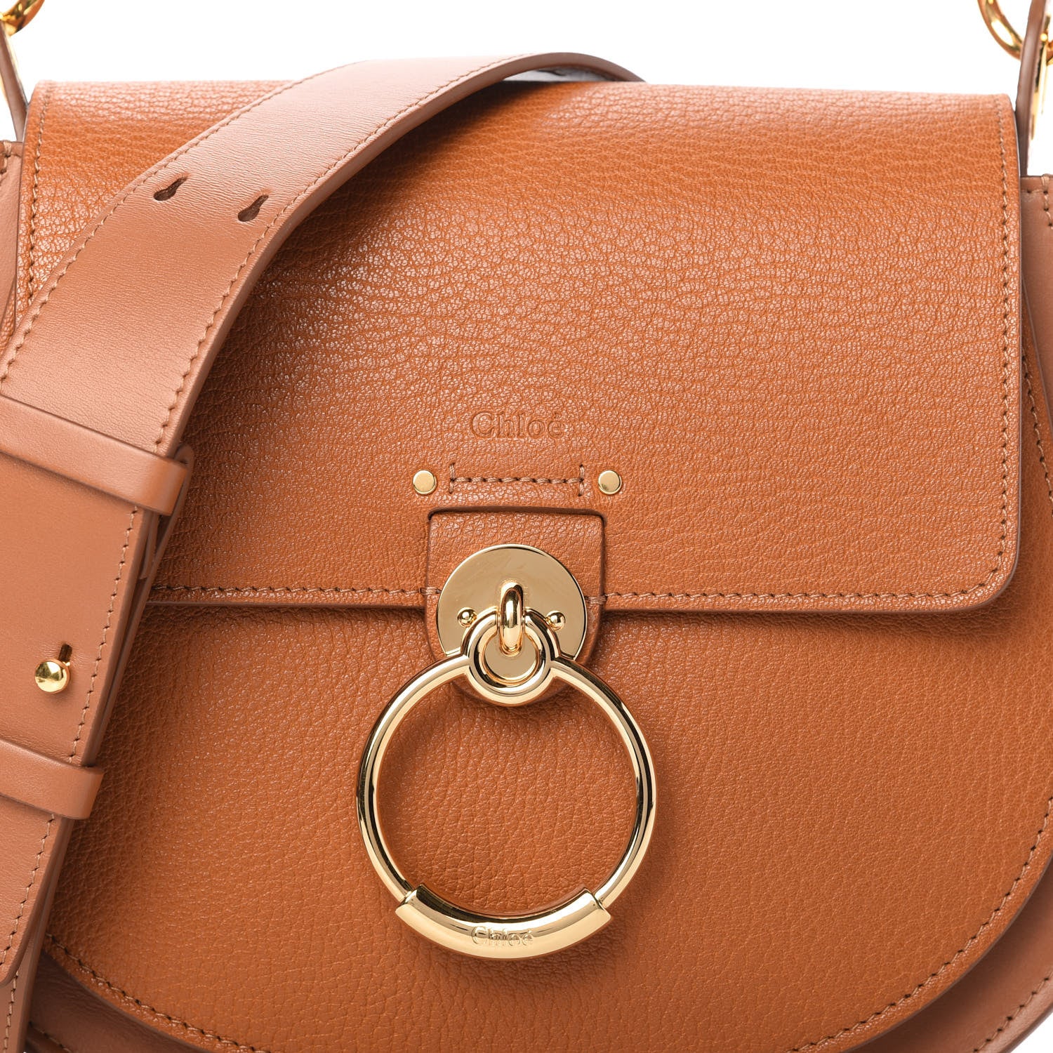 Chloe Grained Calfskin Large Tess Bag Caramel 10 of 10