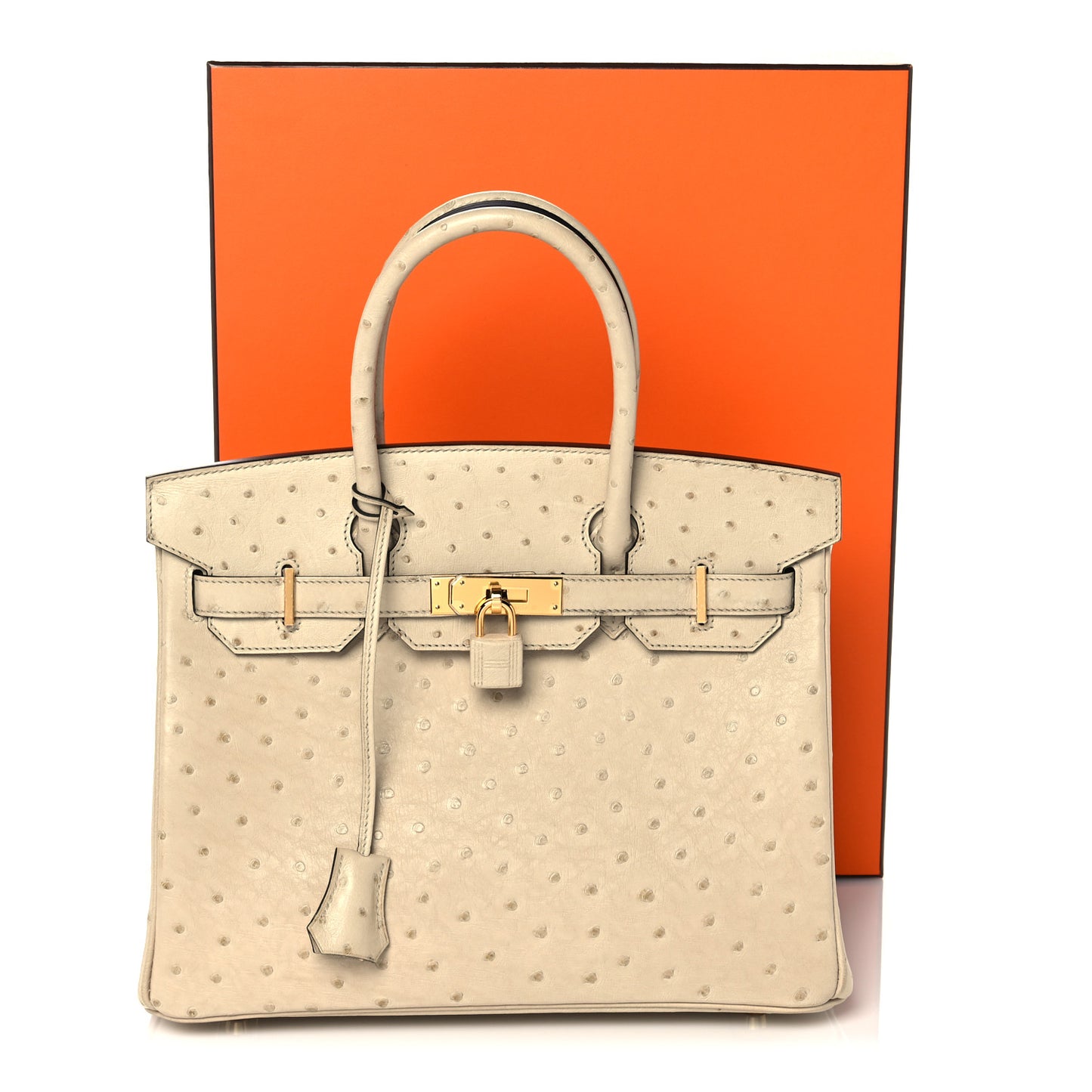 Ostrich Birkin 30 Parchemin