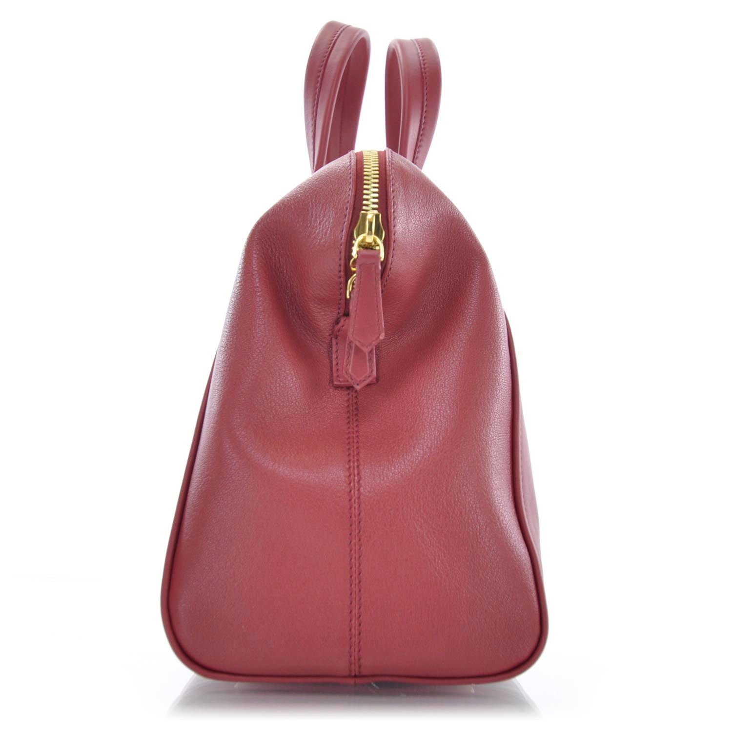 Fendi Vitello Capra Alabama Colorblock Large Chameleon Tote Ciliegia Bordeaux Ruby 5 of 11