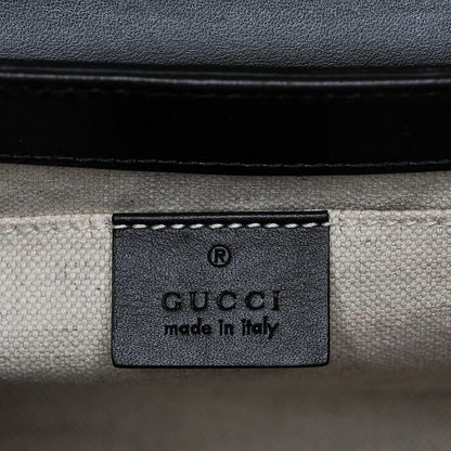 Gucci Monogram Margaux Calfskin Medium Emily Chain Shoulder Bag Beige Ebony Cocoa 7 of 7