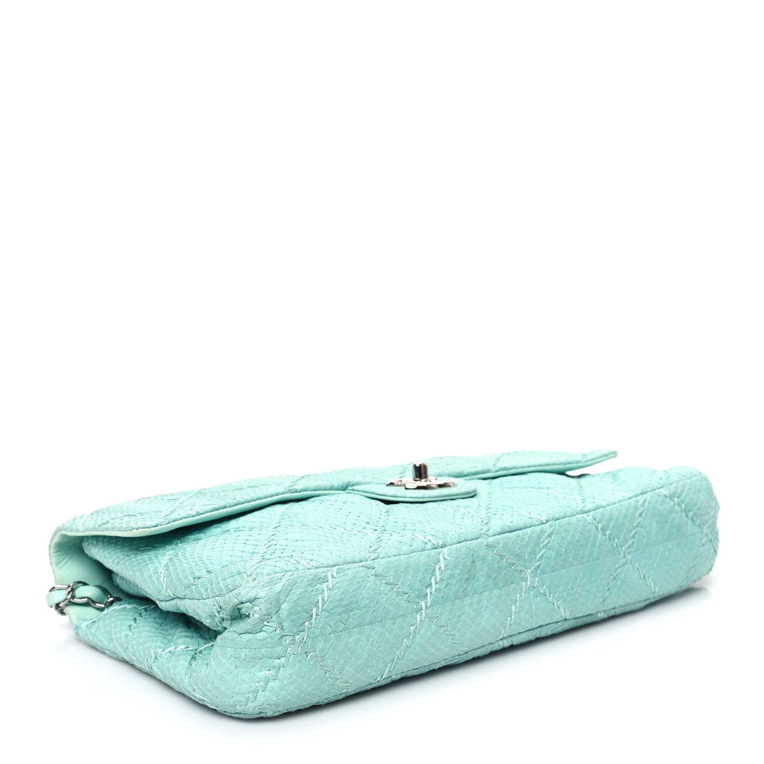 Chanel Snakeskin Ultimate Stitch Flap Light Blue 4 of 12