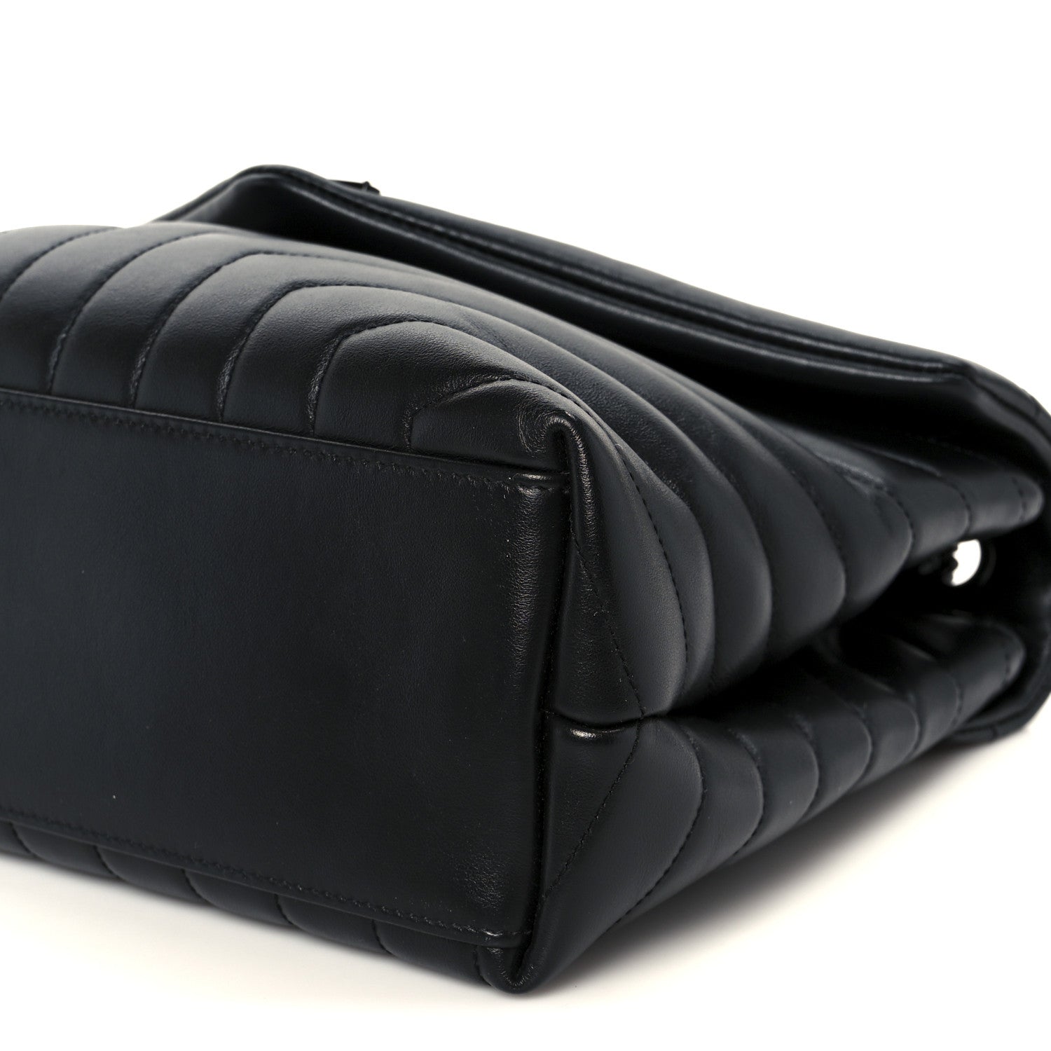 Saint Laurent Calfskin Y Quilted Monogram Monochrome Medium Loulou Chain Satchel Black 11 of 11