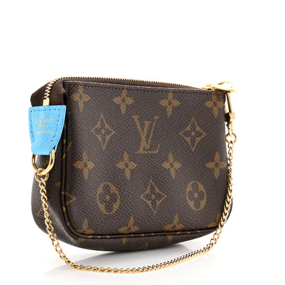 Louis Vuitton Monogram 2022 Christmas Animation Tokyo Mini Pochette Accessories Blue 2 of 8