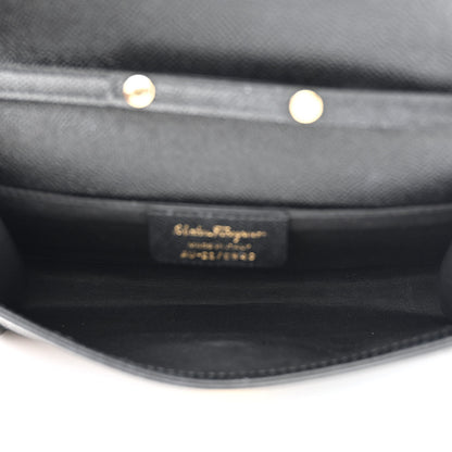Salvatore Ferragamo Hammered Calfskin Vara Bow Minibag Black 5 of 11