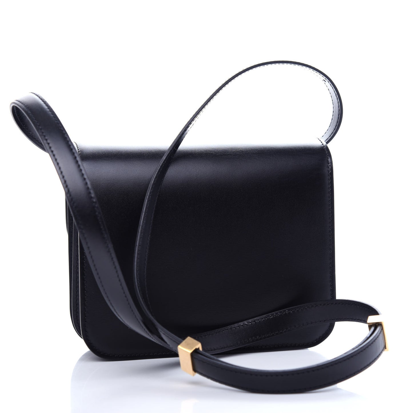 Box Calfskin Teen Classic Box Flap Bag Black