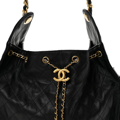 Chanel Caviar Quilted Medium Chanel 25 Handbag Black 9 of 12