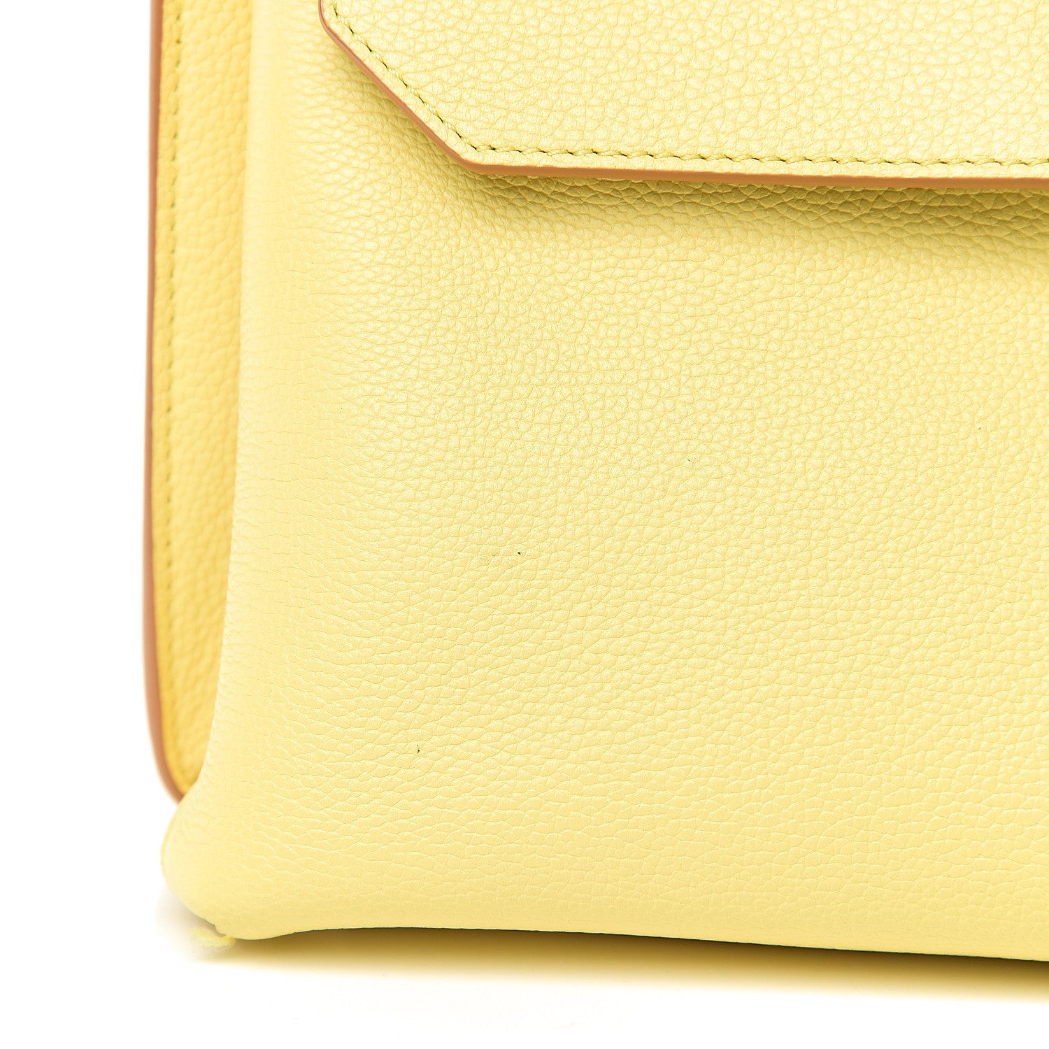 MCM Pebbled Calfskin Medium Milla Backpack Custard Yellow 7 of 10
