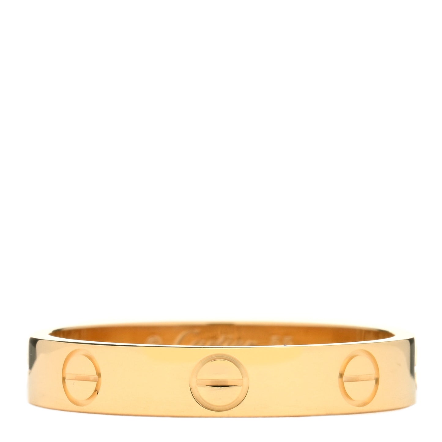 18K Yellow Gold 3.5mm LOVE Wedding Band Ring 55 7.25