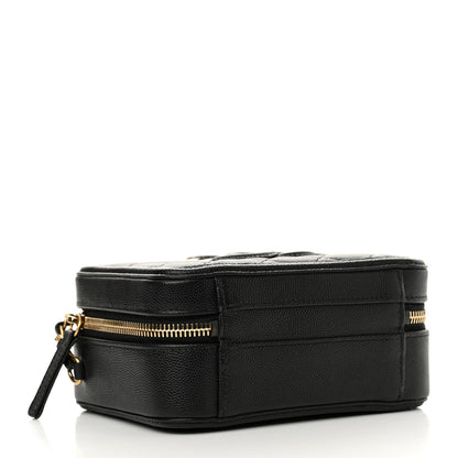 Chanel Caviar Quilted Small CC Filigree Vanity Case Black 4 of 14
