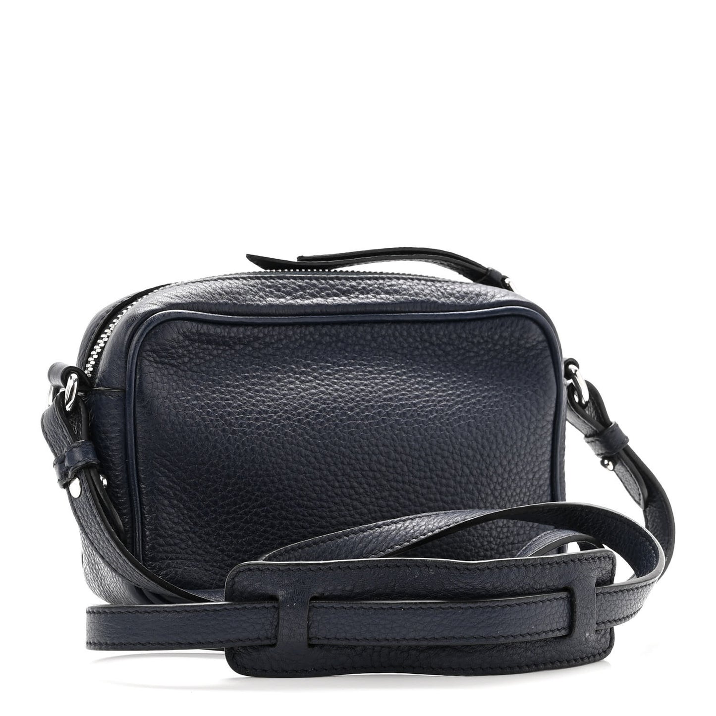 Vitello Daino Mini Camera Crossbody Bag Blue