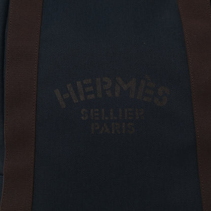 Hermes Toile Groom School Backpack Bleu Navy Feu 8 of 11