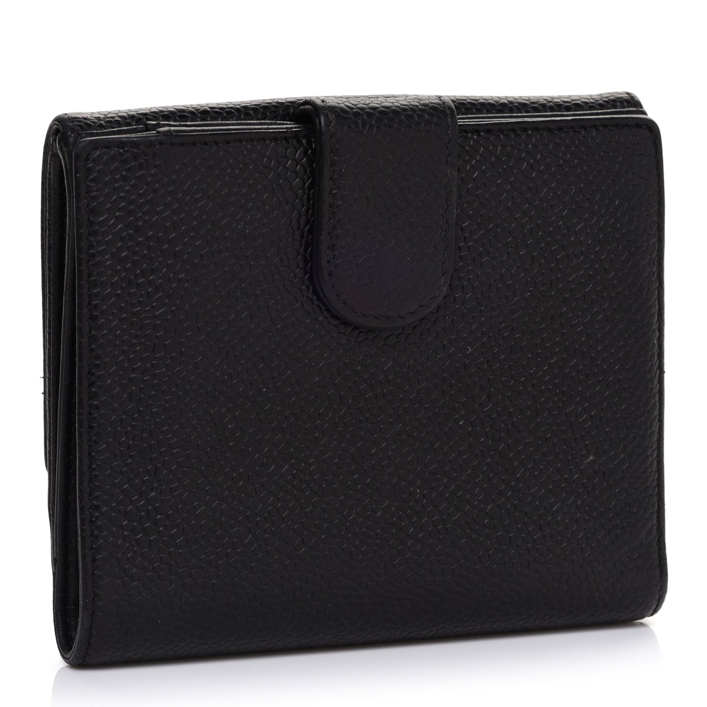 Caviar Timeless CC Compact French Wallet Black