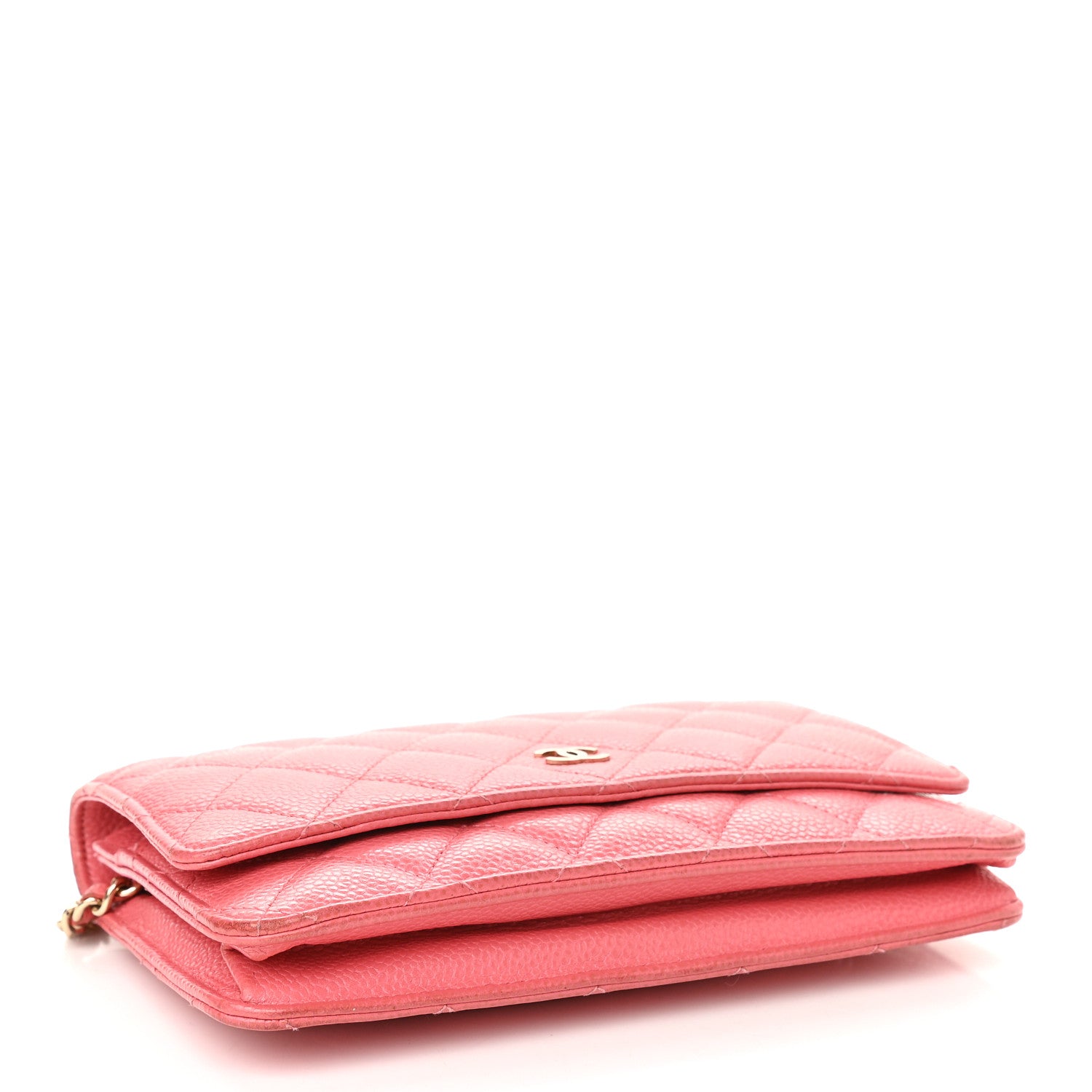 Chanel Caviar Quilted Wallet on Chain WOC Pink 4 of 13