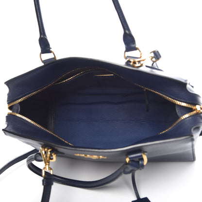Prada Vitello Daino Shoulder Bag Baltico 6 of 12