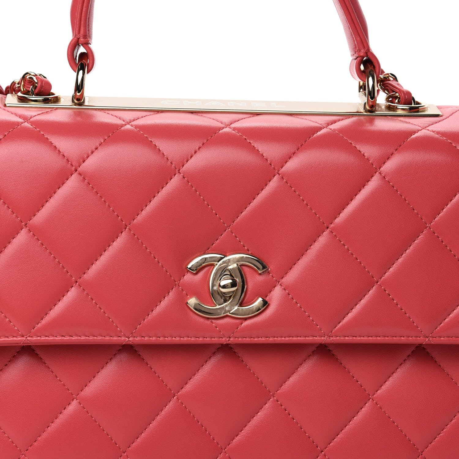 Chanel Lambskin Quilted Medium Trendy CC Flap Dual Handle Bag Red 11 of 12