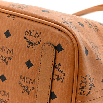 MCM Visetos Medium Liz Reversible Shopper Tote Cognac 22 of 22