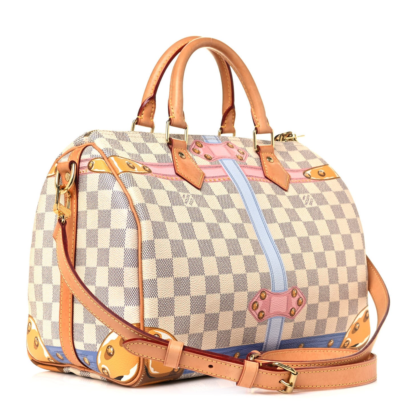 Damier Azur Summer Trunks Speedy Bandouliere 30