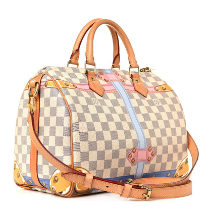 Louis Vuitton Damier Azur Summer Trunks Speedy Bandouliere 30 3 of 13