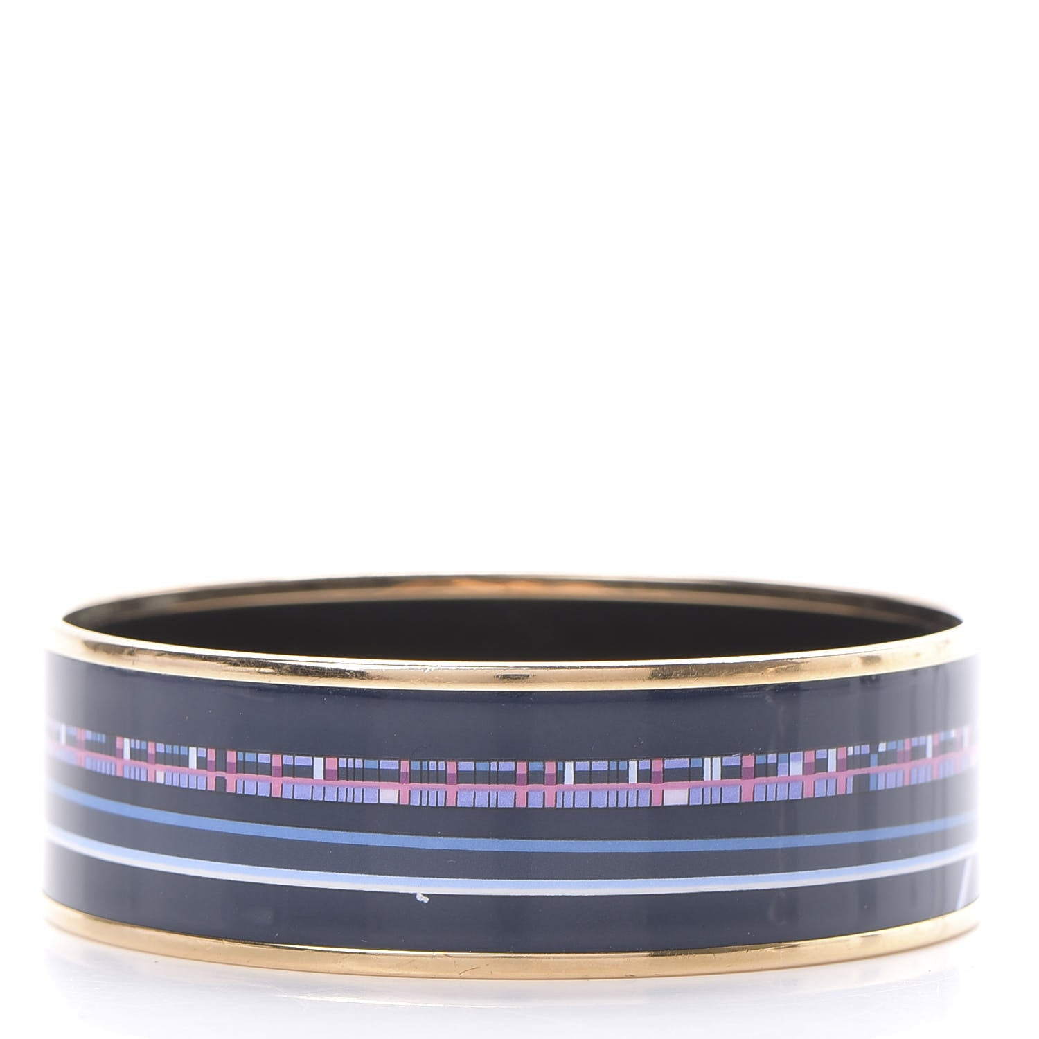Hermes Enamel Printed Wide Les Cannes Bracelet 70 Arts and Crafts 3 of 5