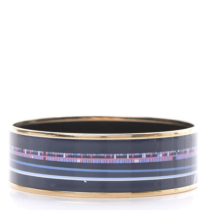 Hermes Enamel Printed Wide Les Cannes Bracelet 70 Arts and Crafts 3 of 5