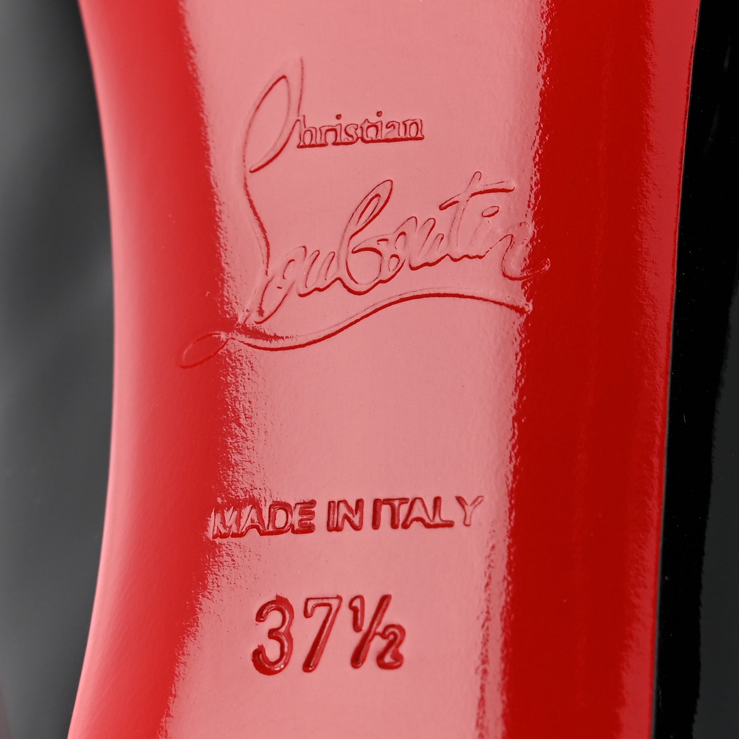 Patent New Very Prive 120 Pumps 37.5 Black Red