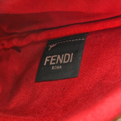Fendi X FILA Glazed Fabric Vitello Century FF 1974 Mania Pouch Mogano Panna Blueberry 6 of 10