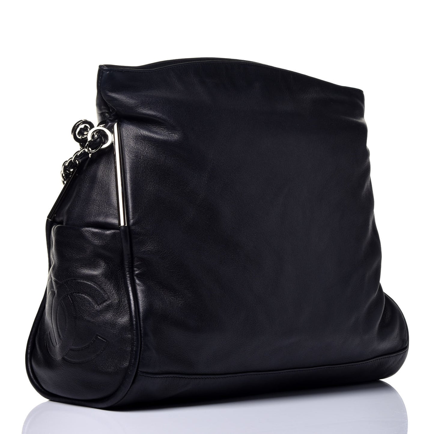 Lambskin Large Ultimate Soft Tote Black