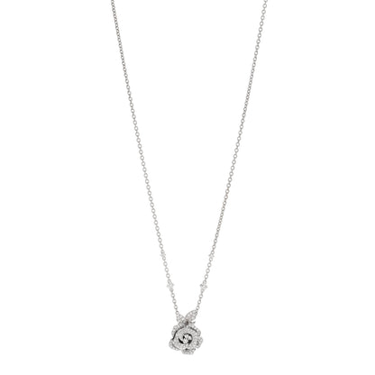 Christian Dior 18K White Gold Diamond Medium Rose Dior Bagatelle Necklace 1 of 4