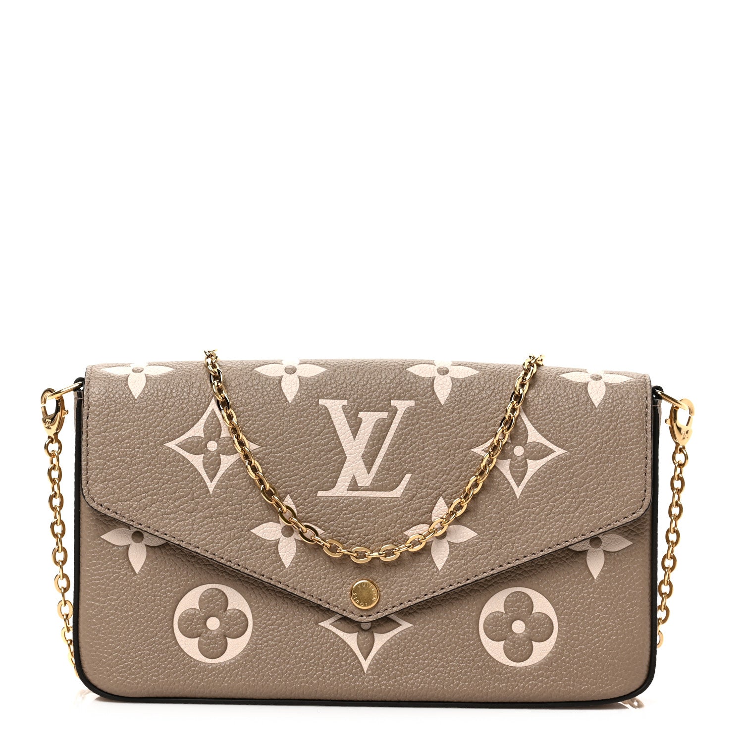 Louis Vuitton Empreinte Monogram Giant Felicie Pochette Tourterelle Creme 3 of 9