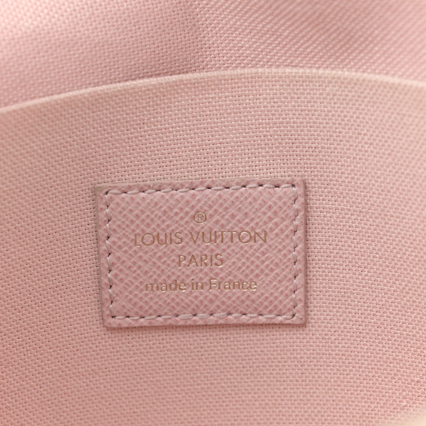 Damier Azur Pochette Felicie Chain Wallet Rose Ballerine
