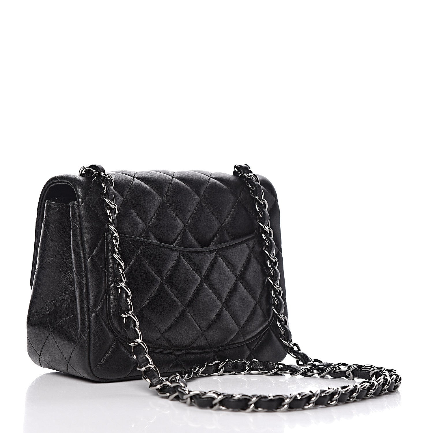 Chanel Lambskin Quilted Mini Square Flap Black 3 of 13