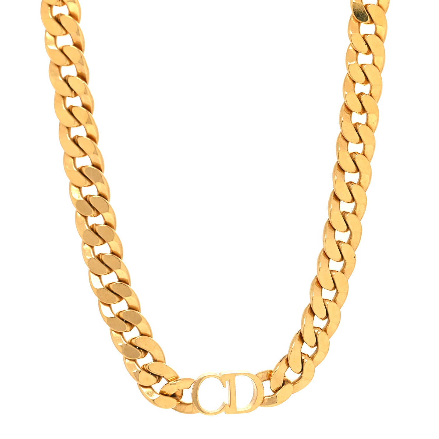 Christian Dior Metal Danseuse Etoile Chain Choker Necklace Gold 2 of 5