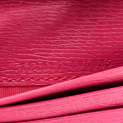 Gucci X KEN SCOTT Textured Calfskin Pomponica Print Horsebit 1955 Card Case Wallet Multicolor Fuxia Pompom 7 of 8
