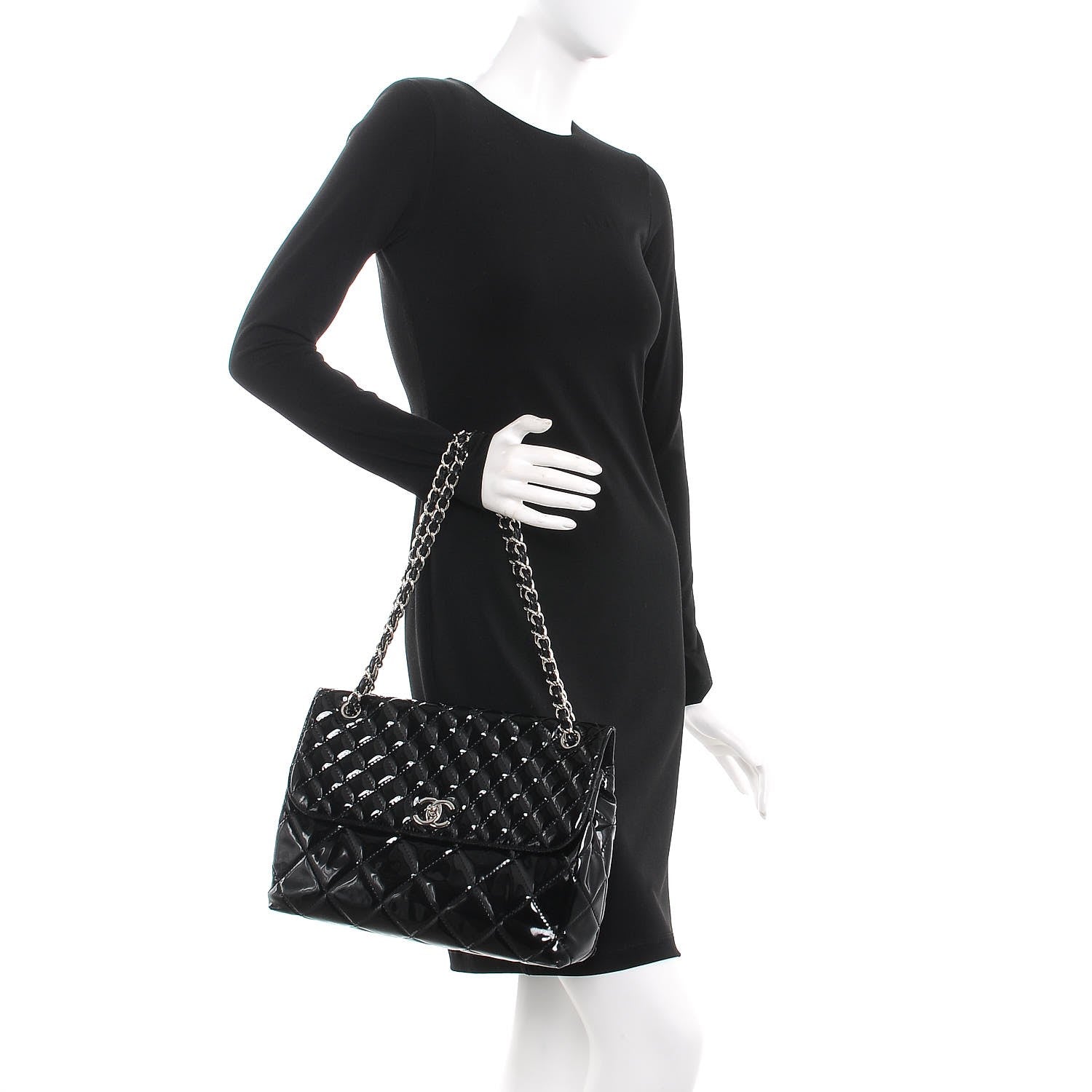 Chanel Vinyl Quilted In the Business Flap Bag Black 2 of 12